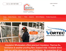 Tablet Screenshot of insulationwholesalers.co.nz